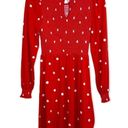 Popsugar Red & White Polka Dot Long Sleeve Dress Size XS Photo 1