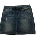 Chelsea and Violet  Distressed Denim Mini Skirt, Sz M Photo 0