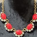 Stella & Dot  Red "MAE" Statement Necklace, Pre-owned 18"- 23" Photo 1