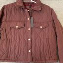 BLANK NYC  37DJ5993 Women’s Burgundy Long Sleeve Quilted Bomber Jacket Size Medium Photo 4