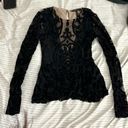 BCBGMAXAZRIA  Velvet peplum top Photo 2