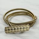 The Bar Vintage Buckle Gold Tone Coil Stretch Cinch Belt Size XS Small S Womens Photo 0