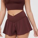 Aerie burgundy real me crossover flowy short Photo 0