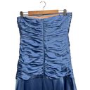 Cinq à Sept NEW NWT Cinq A Sept Eliza Strapless Asymmetrical Midi Dress In Deja Blue Photo 7