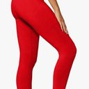 Butter Soft Red  High Waisted Workout Leggings Photo 0