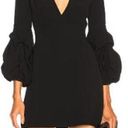 Alexis NWT  Pintucked Sleeve V Neckline Fia Mini Dress Black Women's Size Medium Photo 0