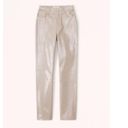 Abercrombie & Fitch   -Curve Love Patent Leather 90s Straight Pant Taupe Photo 3