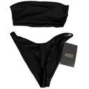 Naked Wardrobe NEW  Women's Size Small Black Two Piece Bandeau Bikini Set Photo 0