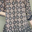 Angie NWT  Women’s Mini Geometric Printed Boho Hippie Puff Sleeve Dress Photo 5