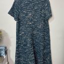 Talbots  Tweed Knit Fit & Flare Dress Faux Leather Trim Green Multi Plus Size 22W Photo 8