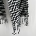 Houndstooth CASHMERE Scarf Made in Scotland  Black White Winter Outdoors Classic Photo 1