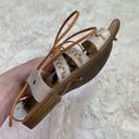 Latigo  Gem Tan Leather Wraparound Lace Up Flats Sandals Size 6 Photo 4