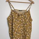 Modcloth |Yellow Floral Print Spaghetti Strap Tank sz 1x Photo 0