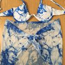 SheIn B44 New  3pc Swimsuit Bikini & Sarong Tye Dye Size Medium Photo 3