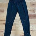 Shiny Black Skinny Flowy Pants Size Small Photo 0