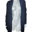 Isaac Mizrahi  Live! Shawl Collar Sweater Cardigan w/ Pockets Pitch Black Medium Photo 0