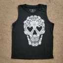 Fifth Sun Black/White Sugar Skull Muscle Tank, Women's S Photo 2