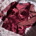 Lafayette 148 Vintage  - Size 8 - Red 100% Silk + Lace Blouse - gorgeous! Photo 1