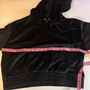 Weekend Edition Women's Long Sleeve Black Velour Cropped Sweatshirt Sz L Size L Photo 3