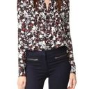 Veronica Beard Goldie Floral Silk Tuxedo Blouse (Size 4) Photo 0