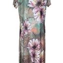 Max & K Green Floral Embellished Short Sleeve Poly Spandex Blend Maxi Dress XXL Photo 0