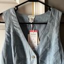 Sigrid Olsen Light Wash Denim Vest  Photo 3