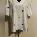 None NWT Unbranded Floral Print V-Neck Loose T-Shirt size XL Photo 3