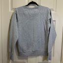 Champion Women’s  crew neck sweatshirt gray logo graphic size small Photo 4