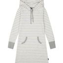Patagonia  Women's Ahnya Dress Gray White Striped Hooded Size Small Photo 0