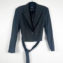 ZARA  Single Button Lined Belted Blazer Sz S Photo 0