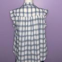 Doe & Rae Boutique White and Blue Plaid Top Photo 7