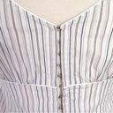 EXPRESS Stretch Y2K Cottagecore Bell Sleeve Corset Pinstripe Top Size 5/6 Photo 3