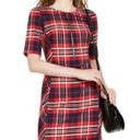 Trina Turk  Truett Plaid Shift Dress Size 10 Front Zip Pockets Twee Tartan Mod Photo 0