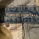 American Eagle  Distressed Patchwork Denim Tomboy Shortalls Size Small Photo 5