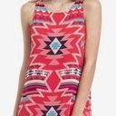 Xhilaration Tribal print red trapeze shift dress size XS Photo 0