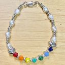 The Row Rainbow of Faceted Beads & Freshwater Pearls Bracelet Photo 3