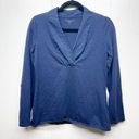 Coldwater Creek  V-Neck Long Sleeve Blue Top Women's Size XS Workwear Casual Photo 0