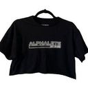 Alphalete  Cropped T-Shirt Top Graphic Logo Women's Black Size Large Photo 0