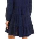 Crown & Ivy, New Navy Blue Embroidered Tassel Peasant Dress Size Large Petite Photo 1