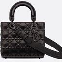 Christian Dior Dior My ABCDior Lady Dior Bag Diamond Motif Cannage Calfskin Small - Black Photo 0