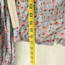 Lani the Label  Emery Blouse Blue Red Floral Button Crop Long Balloon Sleeve XS Photo 11