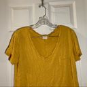 Full Tilt Essentials by  Mustard Yellow V Neck Short Sleeve Tee XL Photo 4