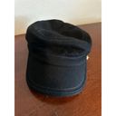 Juicy Couture  Military Cadet Newsboy Hat Cap Black Wool Gold Button y2k Photo 2