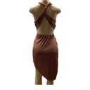 Day & Night  Copper Brown Twist Open Back Dress Size Medium New with Tags Photo 3