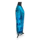 Paris Montana Vintage Salvage Duster Turquoise Blue Burnout Velvet Fringe Silk Size undefined Photo 2