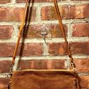 Suede Fringe Italian Leather Bag Tan Photo 5