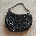 Hot Kiss  Black Sequin Satchel Flapper Style Over Shoulder Purse Glam Era Tour Photo 11