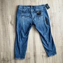 Silver Jeans NWT  Boyfriend Mid Rise Jeans Sz 20 Dark Wash Distressed Photo 3