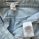 Alice + Olivia  Johnny Front Patch Pocket Cropped Wide-Leg Jeans Bleached Indigo Photo 13