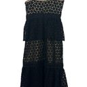 NBD  Dolores Midi Dress in Black Revolve Lace Nude Black Tiered X-Small XS Photo 7